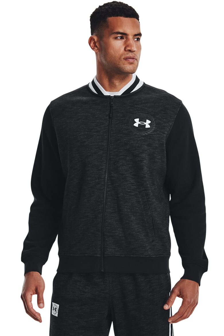 Under Armour Bluza sport bomber de fleece cu fermoar pentru antrenament Essential Heritage - Pled.ro