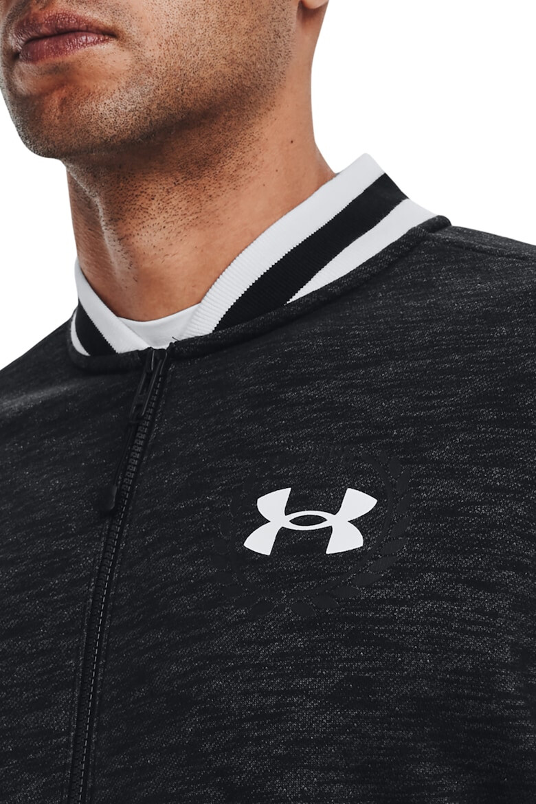 Under Armour Bluza sport bomber de fleece cu fermoar pentru antrenament Essential Heritage - Pled.ro