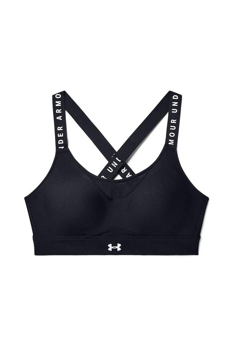 Under Armour Bustiera cu suport ridicat si bretele incrucisate pe spate pentru fitness Infinity - Pled.ro