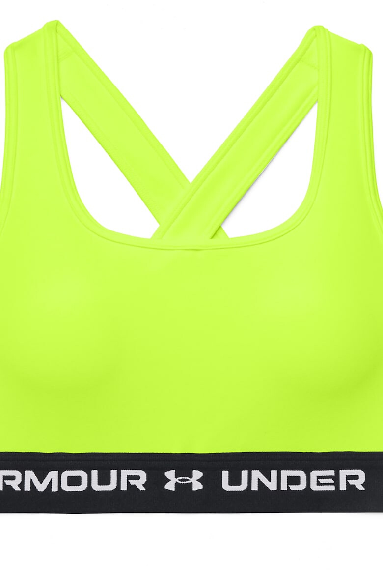 Under Armour Bustiera cu sustinere medie si banda logo pentru fitness - Pled.ro