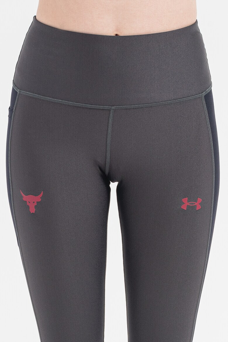 Under Armour Colanti cu talie inalta si segmente semitransparente pentru antrenament - Pled.ro