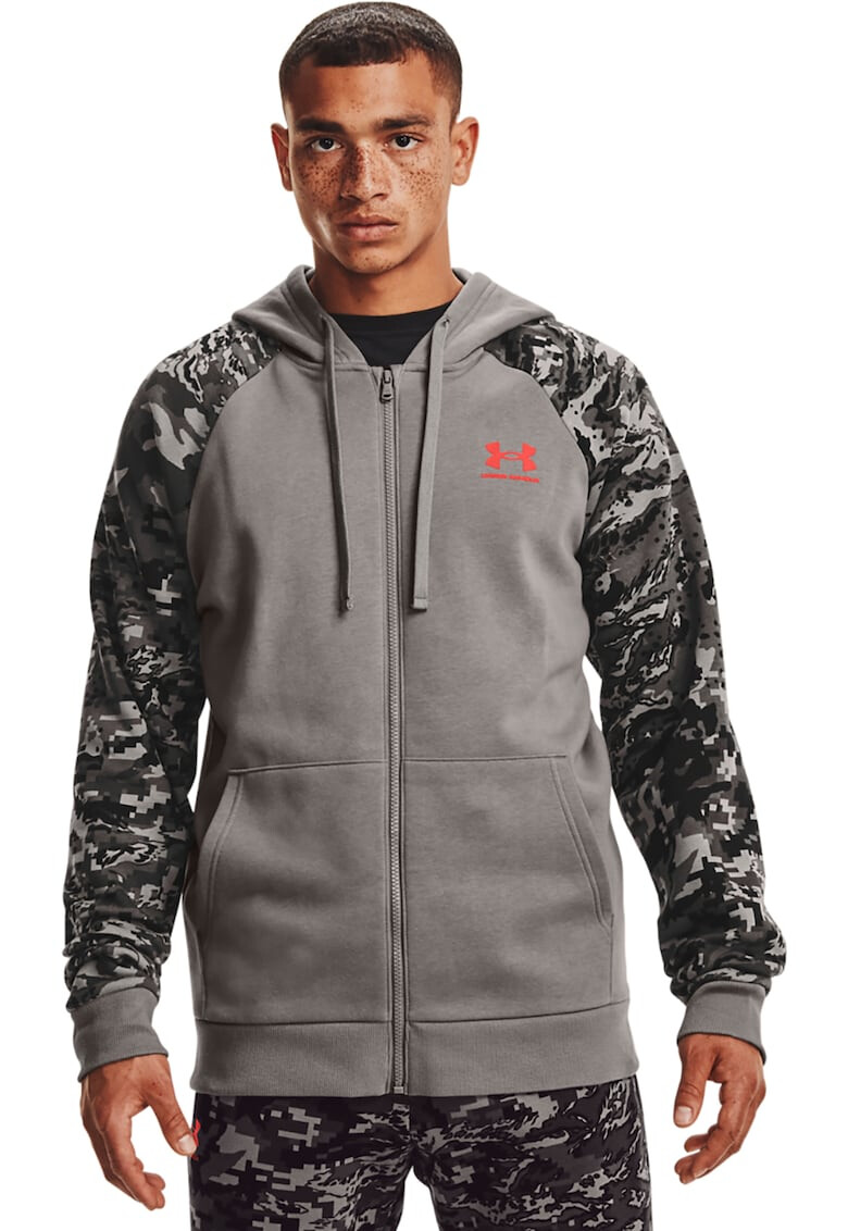 Under Armour Hanorac cu fermoar pentru fitness Rival - Pled.ro