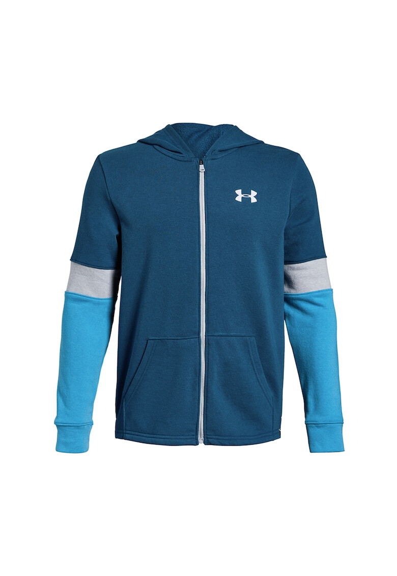 Under Armour Hanorac cu fermoar si imprimeu logo Rival Terry - Pled.ro