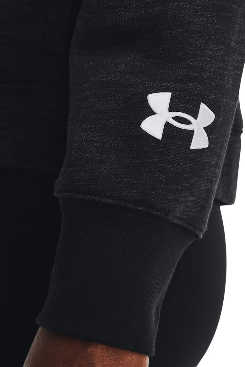 Under Armour Hanorac cu fermoar si logo brodat pentru antrenament Essential Script - Pled.ro