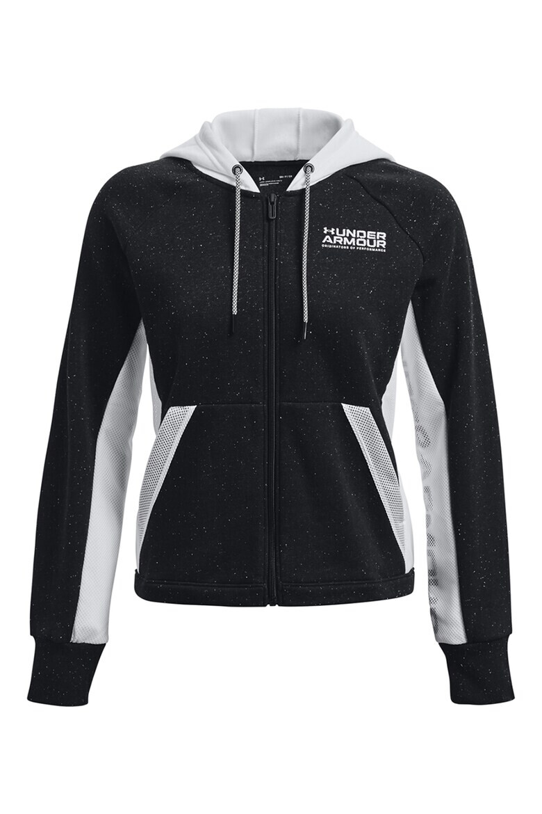 Under Armour Hanorac cu fermoar si maneci raglan pentru fitness Rival - Pled.ro