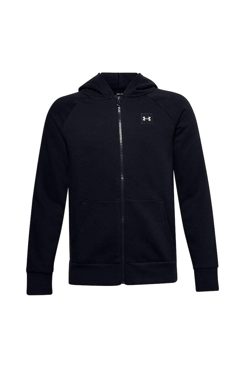 Under Armour Hanorac cu fermoar si maneci raglan pentru fitness Rival - Pled.ro