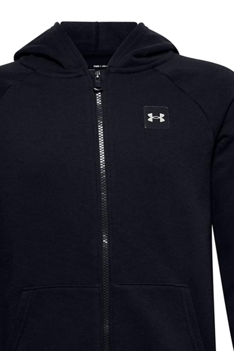 Under Armour Hanorac cu fermoar si maneci raglan pentru fitness Rival - Pled.ro