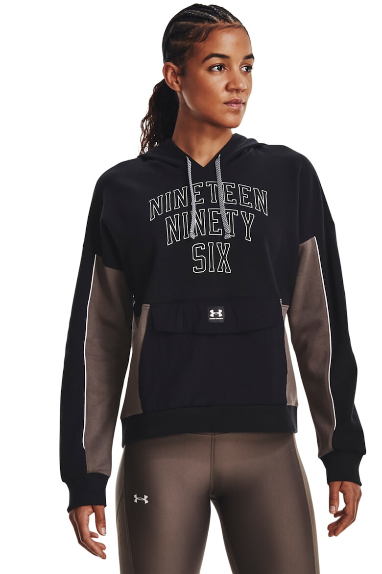 Under Armour Hanorac cu text brodat pe piept pentru antrenament Rival Fleece - Pled.ro