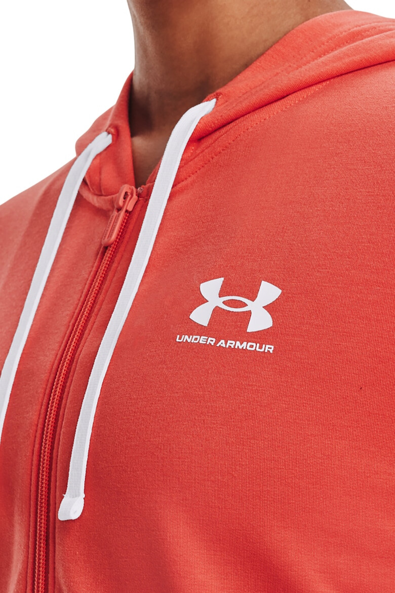 Under Armour Hanorac din amestec de lyocell cu fermoar pentru fitness Rival - Pled.ro