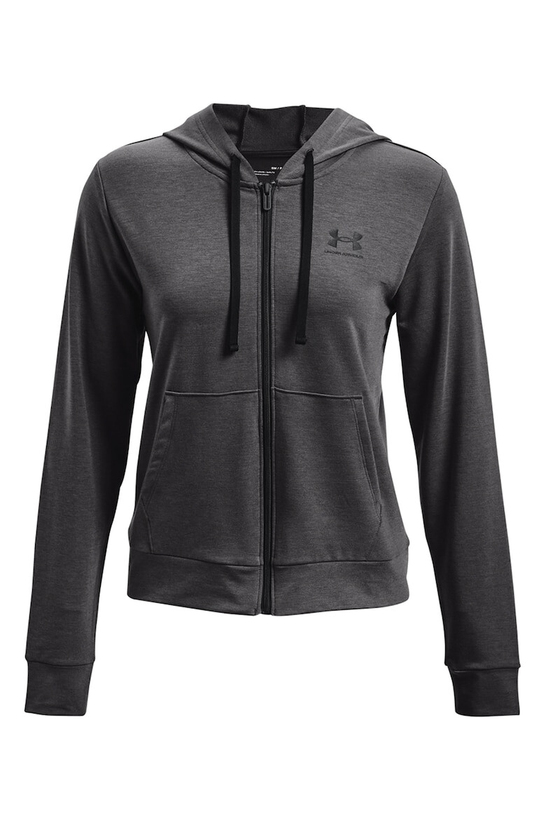 Under Armour Hanorac din amestec de lyocell cu fermoar pentru fitness Rival - Pled.ro