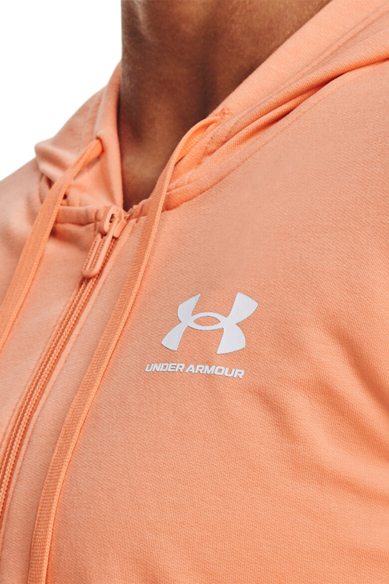 Under Armour Hanorac din amestec de lyocell cu fermoar pentru fitness Rival - Pled.ro