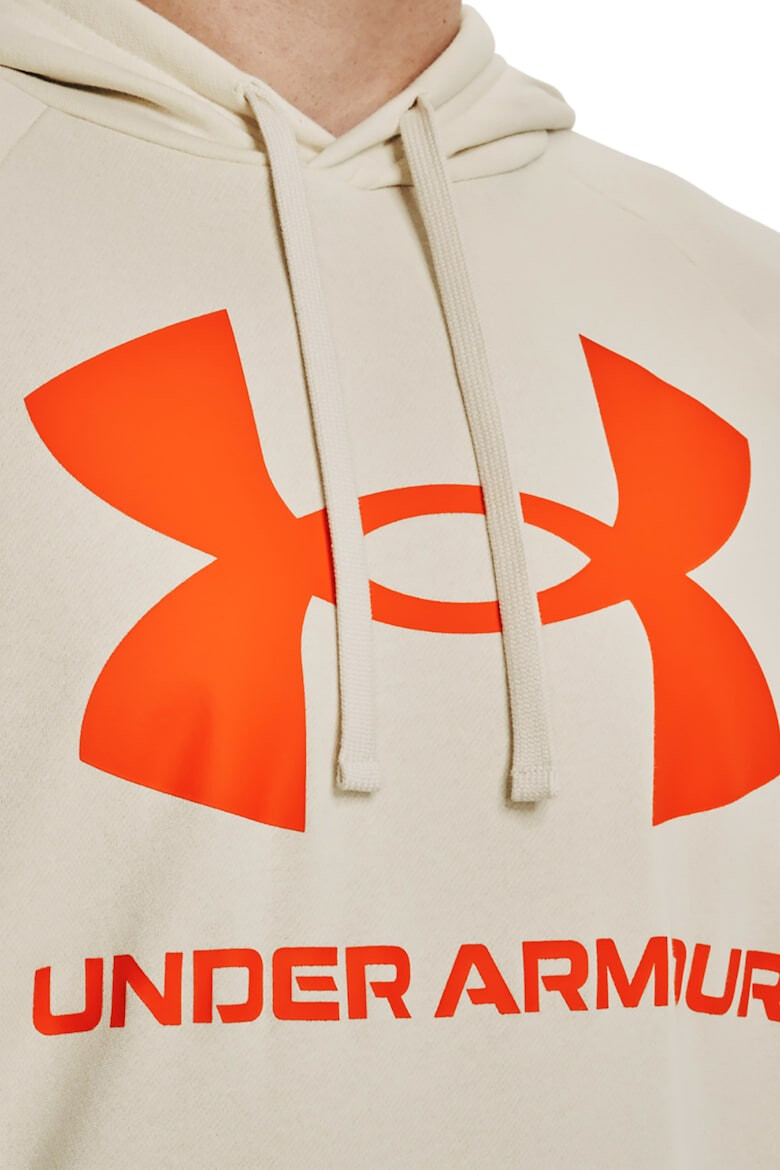 Under Armour Hanorac din fleece cu imprimeu logo si maneci raglan pentru fitness Rival - Pled.ro