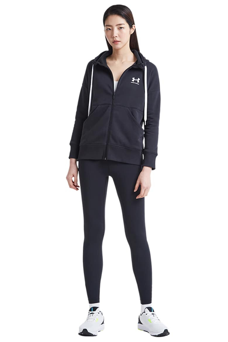 Under Armour Hanorac din material fleece cu fermoar pentru fitness Rival - Pled.ro