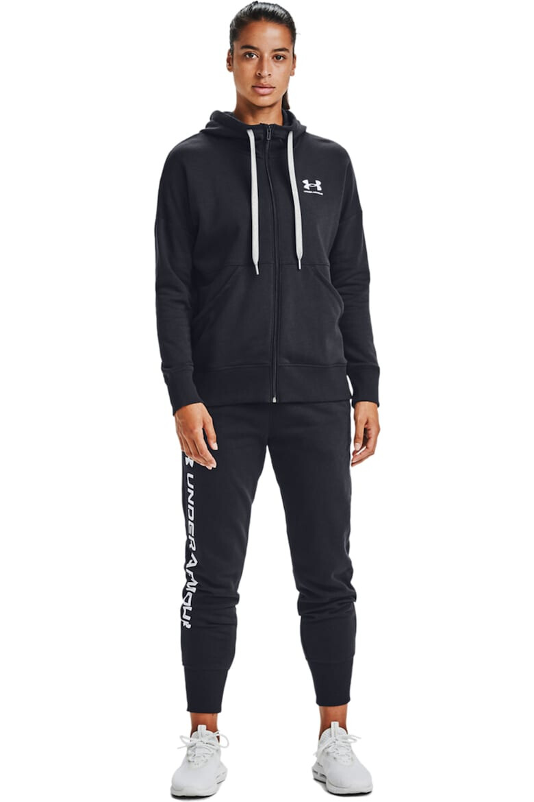 Under Armour Hanorac din material fleece cu fermoar pentru fitness Rival - Pled.ro