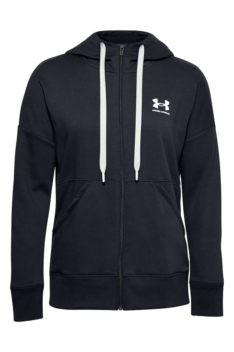 Under Armour Hanorac din material fleece cu fermoar pentru fitness Rival - Pled.ro