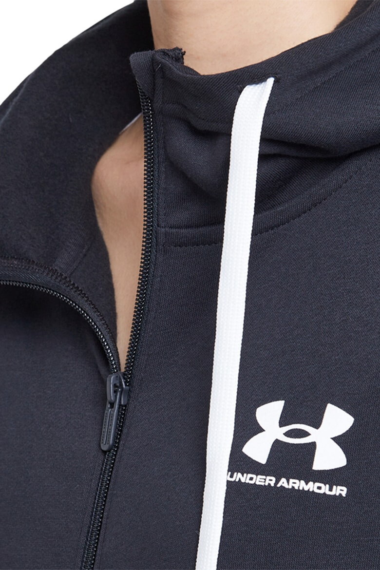 Under Armour Hanorac din material fleece cu fermoar pentru fitness Rival - Pled.ro