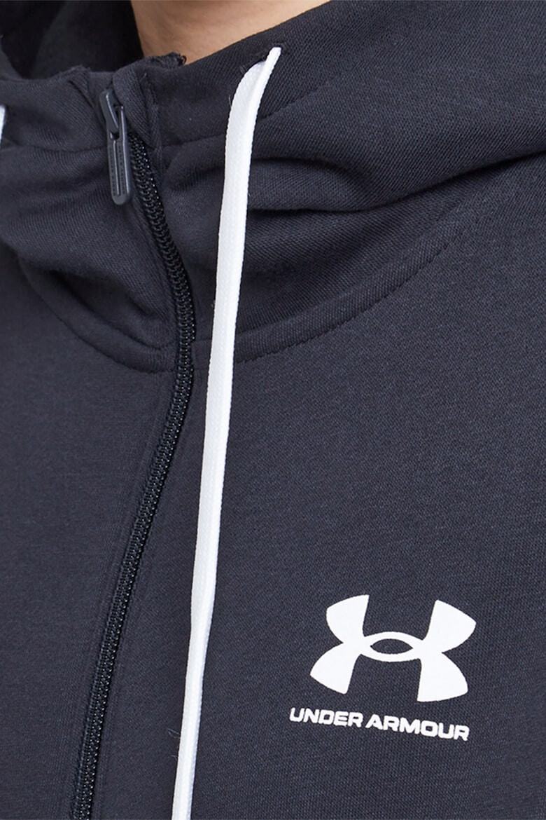 Under Armour Hanorac din material fleece cu fermoar pentru fitness Rival - Pled.ro