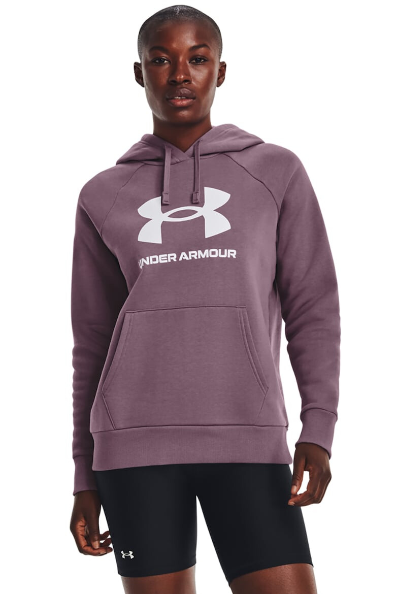 Under Armour Hanorac lejer cu imprimeu logo pentru fitness Rival - Pled.ro