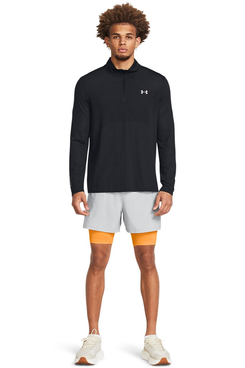 Under Armour Pantaloni scurti cu aspect 2in1 si buzunare oblice pentru alergare Launch - Pled.ro