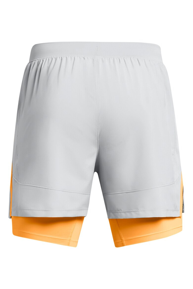 Under Armour Pantaloni scurti cu aspect 2in1 si buzunare oblice pentru alergare Launch - Pled.ro