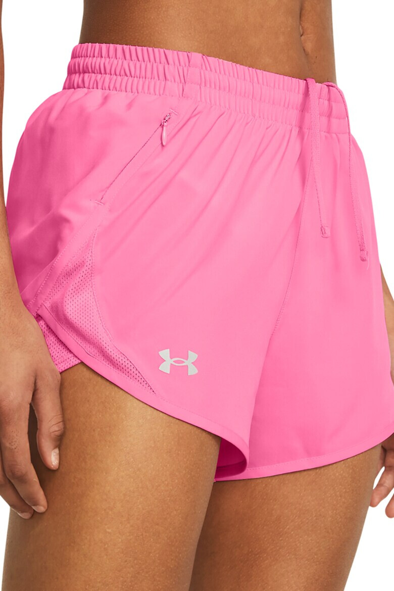 Under Armour Pantaloni scurti cu logo reflectorizant pentru alergare Fly By 3'' - Pled.ro