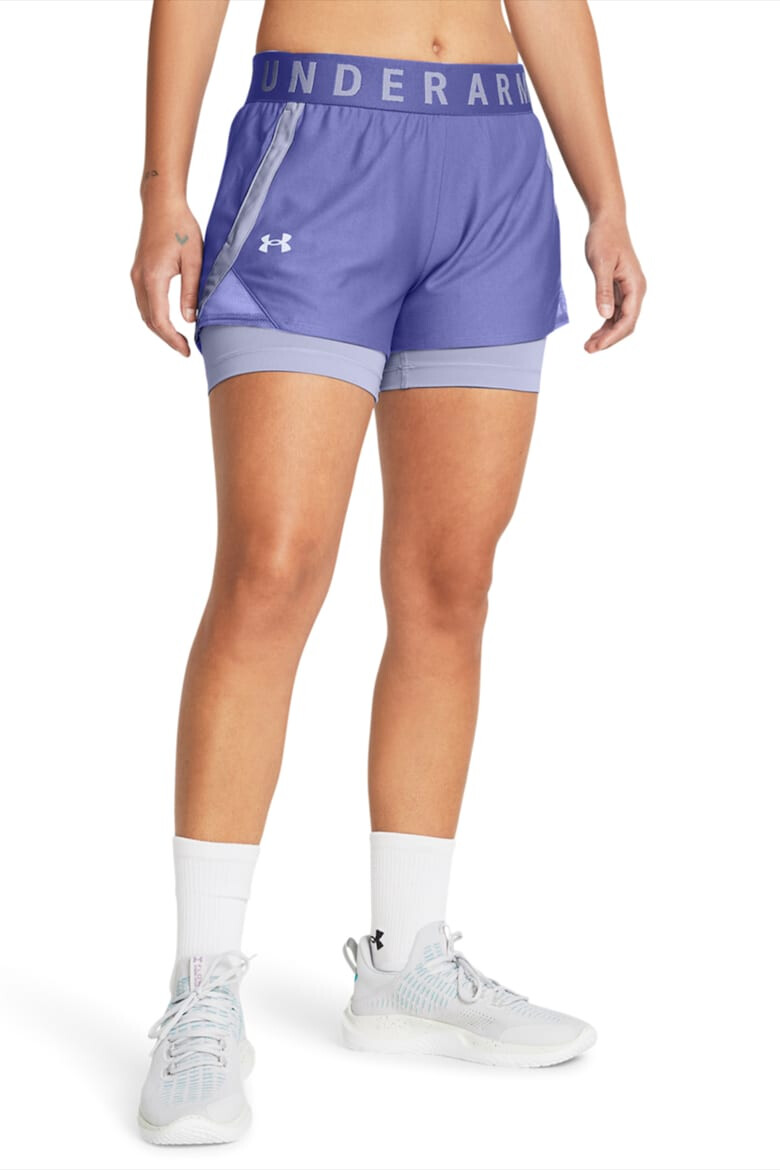 Under Armour Pantaloni scurti lejeri cu model 2 in 1 pentru fitness Play-Up - Pled.ro