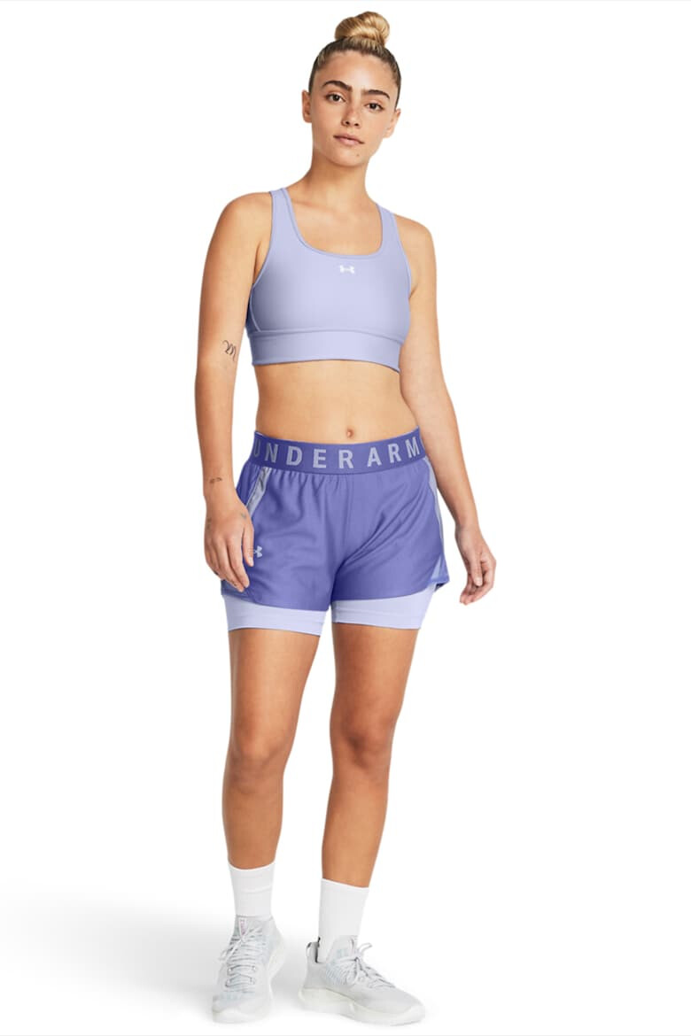 Under Armour Pantaloni scurti lejeri cu model 2 in 1 pentru fitness Play-Up - Pled.ro