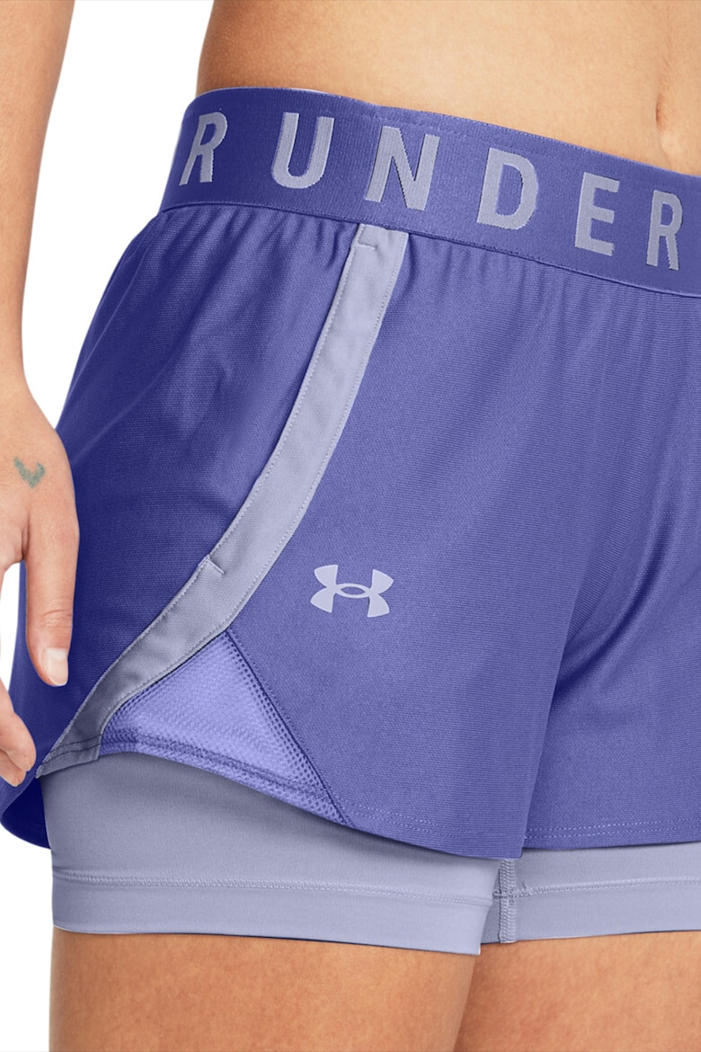 Under Armour Pantaloni scurti lejeri cu model 2 in 1 pentru fitness Play-Up - Pled.ro