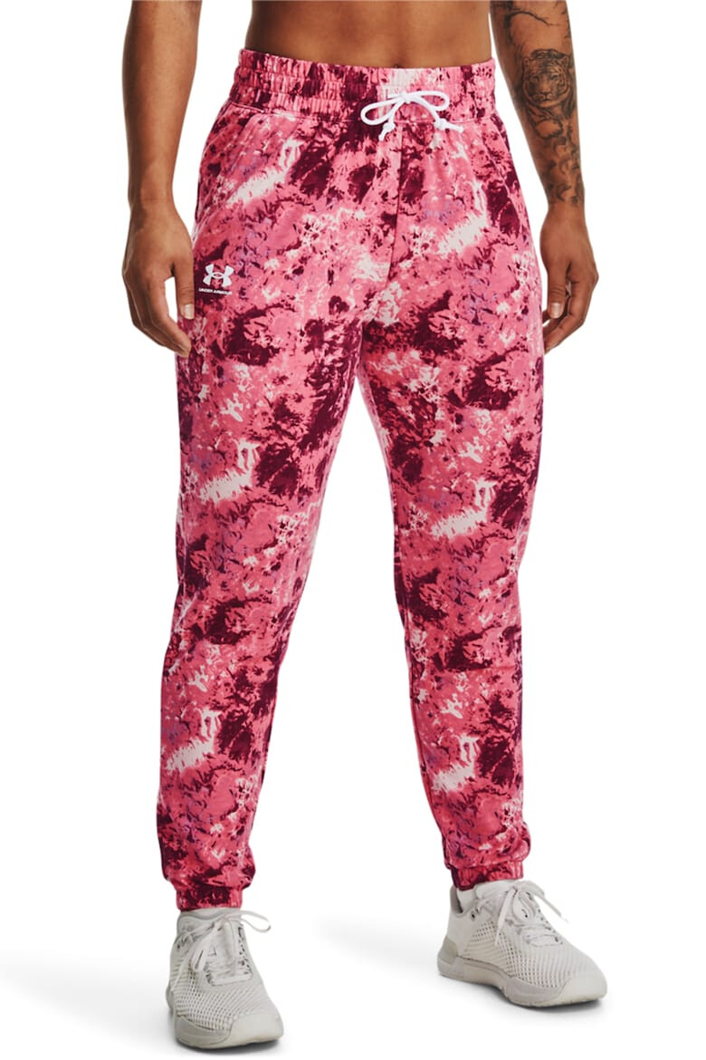 Under Armour Pantaloni sport lejeri din amestec de lyocel cu croiala conica pentru antrenament Rival Terry - Pled.ro