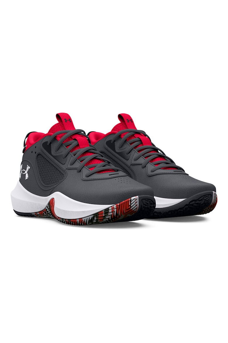 Under Armour Pantofi de piele cu garnituri de plasa pentru baschet Lockdown 6 - Pled.ro