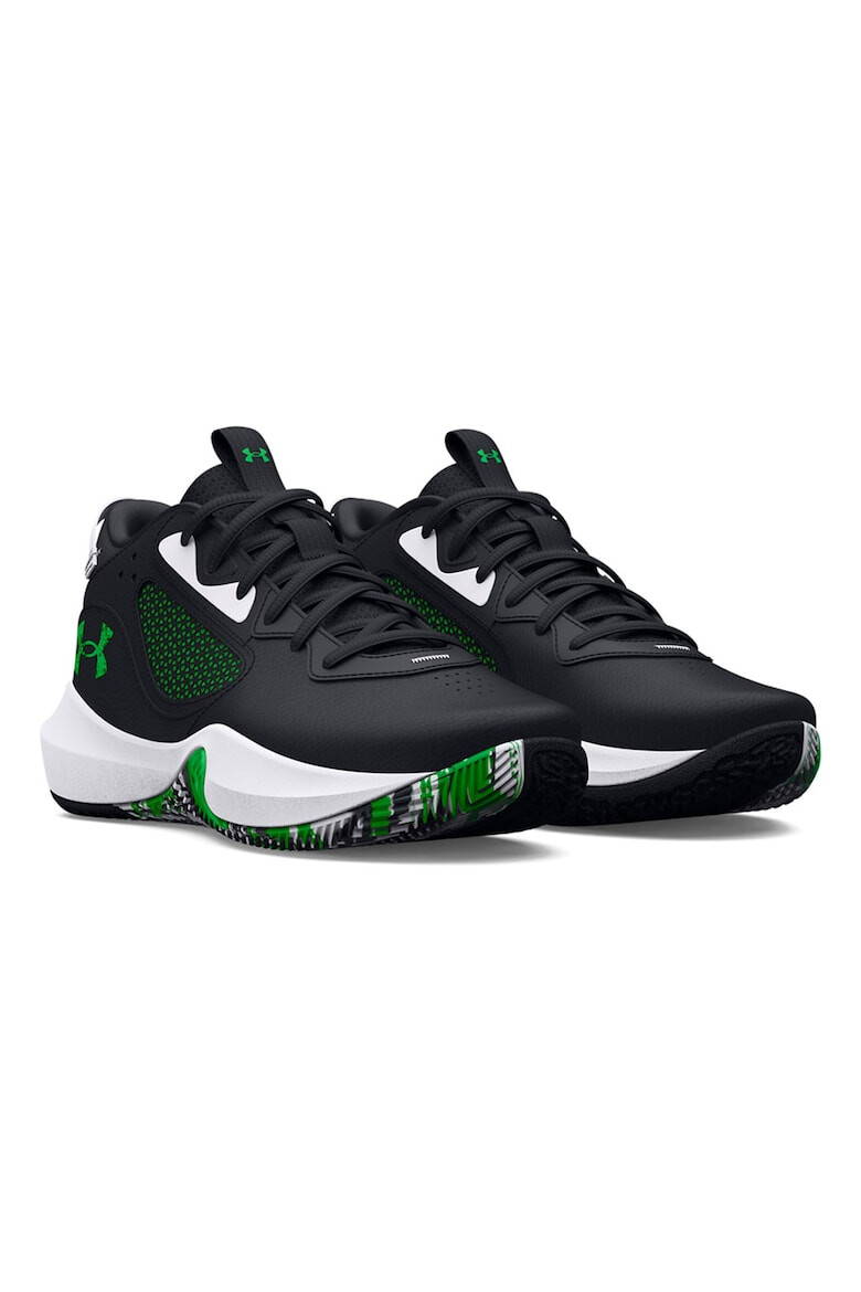 Under Armour Pantofi de piele cu garnituri de plasa pentru baschet Lockdown 6 - Pled.ro