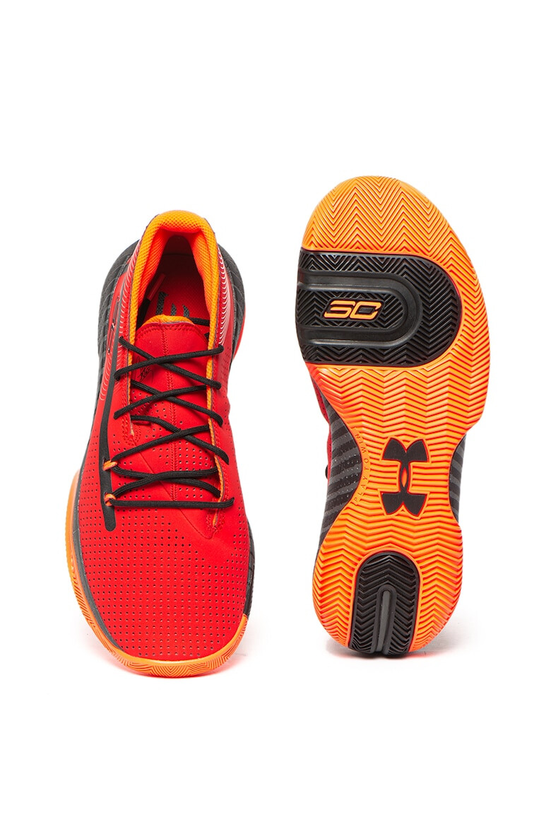 Under Armour Pantofi de piele peliculizata cu aspect perforat pentru baschet 3ZERO III - Pled.ro