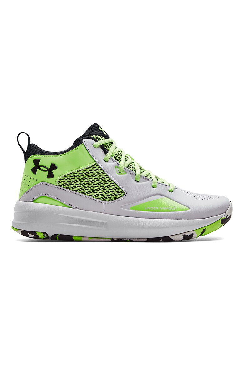 Under Armour Pantofi mid-high unisex cu insertii de piele pentru baschet Lockdown 5 - Pled.ro