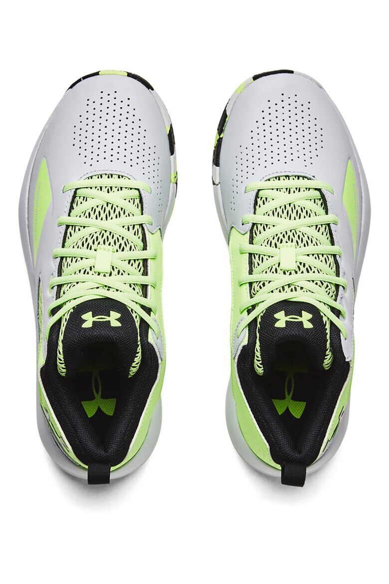 Under Armour Pantofi mid-high unisex cu insertii de piele pentru baschet Lockdown 5 - Pled.ro