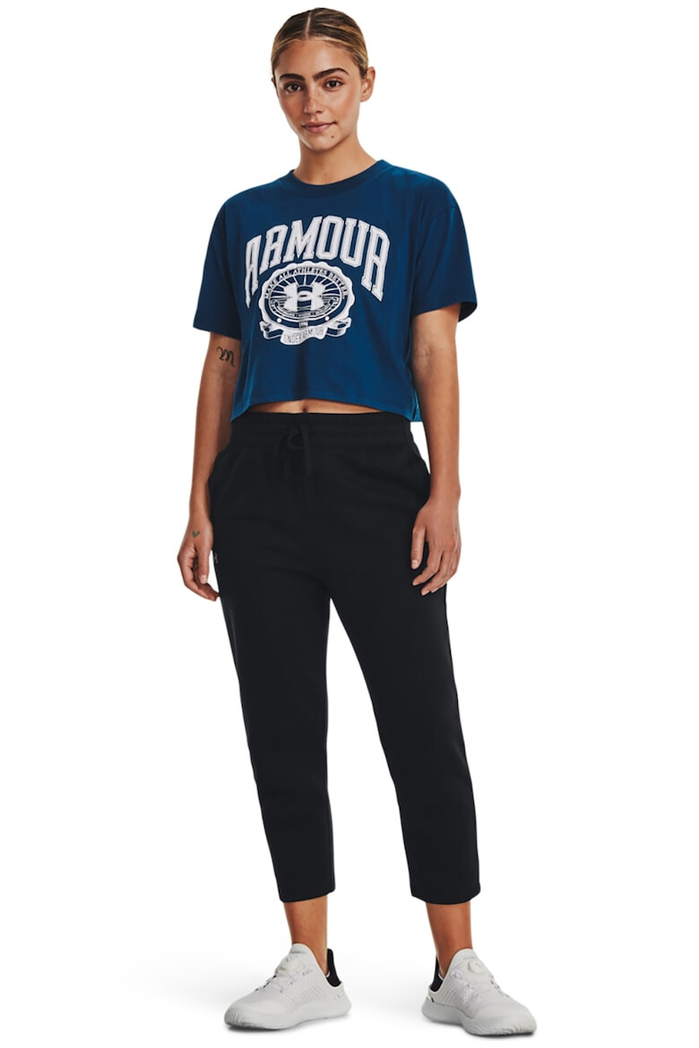 Under Armour Top crop cu logo pentru antrenament Collegiate - Pled.ro