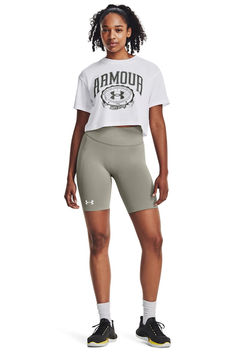 Under Armour Top crop cu logo pentru antrenament Collegiate - Pled.ro