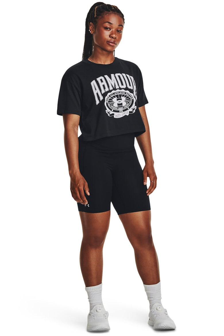 Under Armour Top crop cu logo pentru antrenament Collegiate - Pled.ro