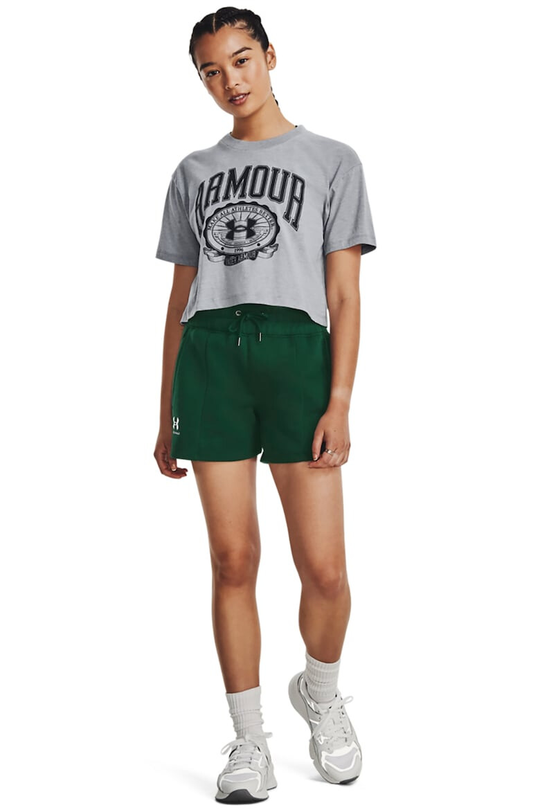 Under Armour Top crop cu logo pentru antrenament Collegiate - Pled.ro