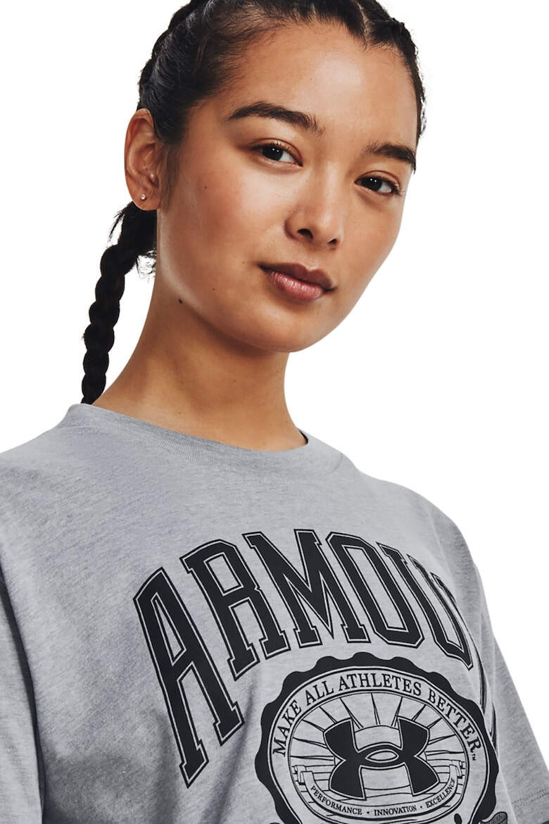 Under Armour Top crop cu logo pentru antrenament Collegiate - Pled.ro