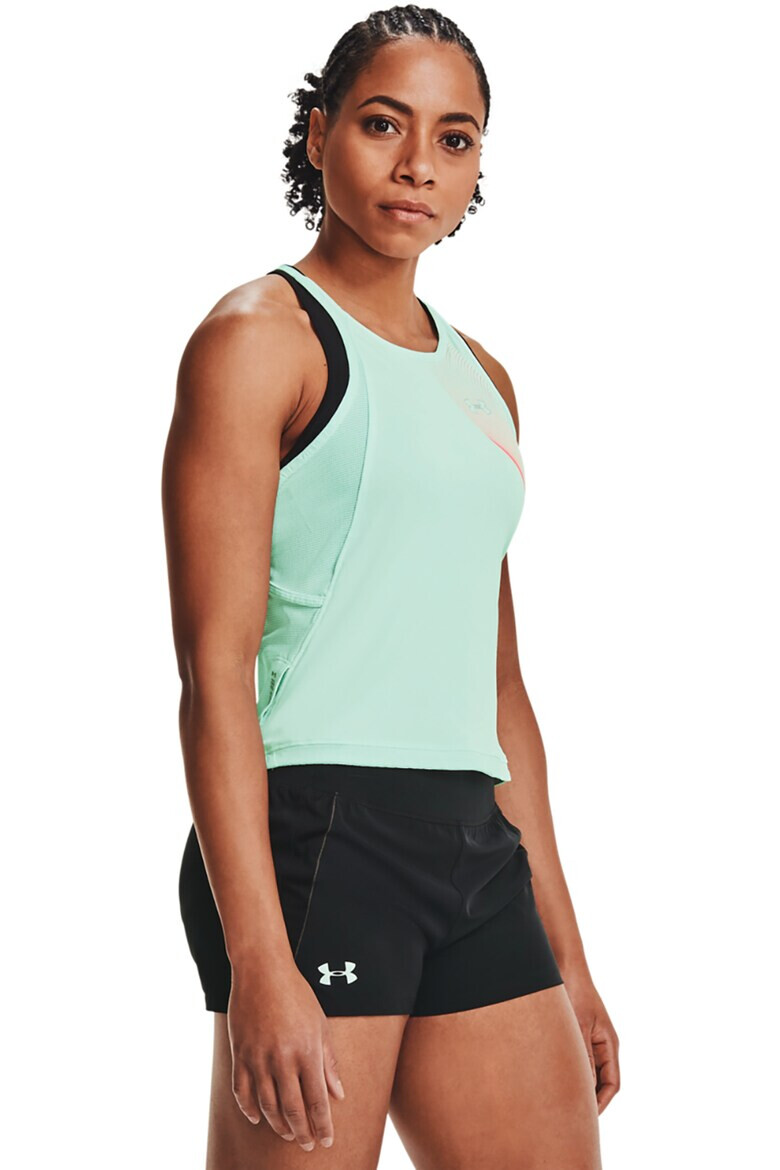 Under Armour Top cu decupaj racerback pentru alergare Qualifier - Pled.ro