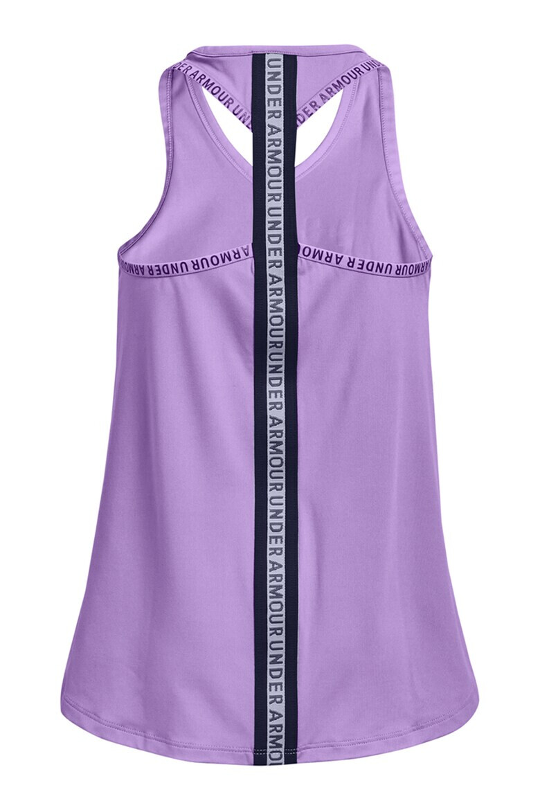 Under Armour Top cu logo si spate decupat pentru fitness Knokout - Pled.ro