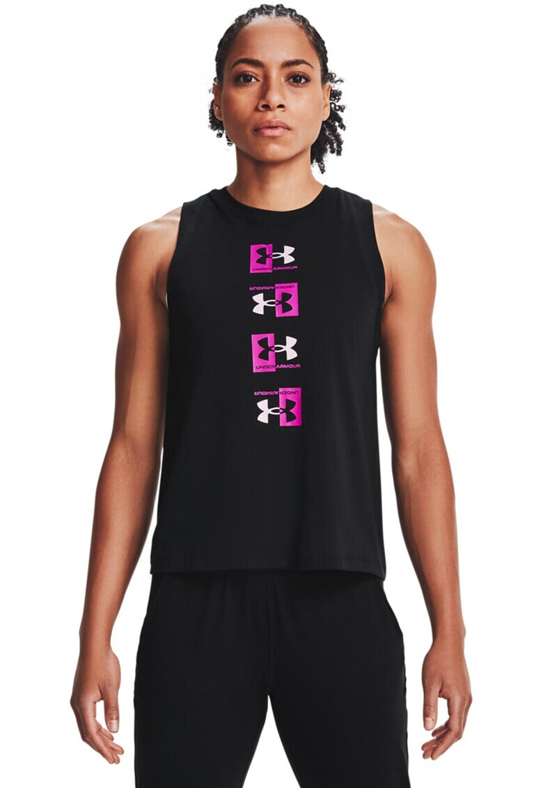 Under Armour Top lejer cu logo pentru fitness Repeat - Pled.ro