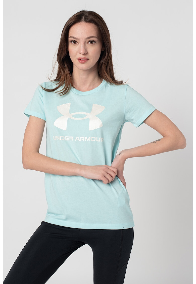 Under Armour Tricou cu uscare rapida si model grafic pentru fitness Sportstyle - Pled.ro