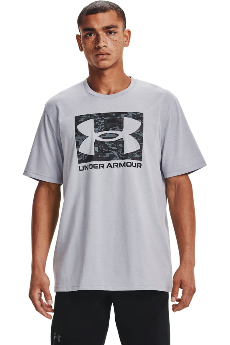 Under Armour Tricou cu imprimeu logo pentru fitness ABC Camo - Pled.ro