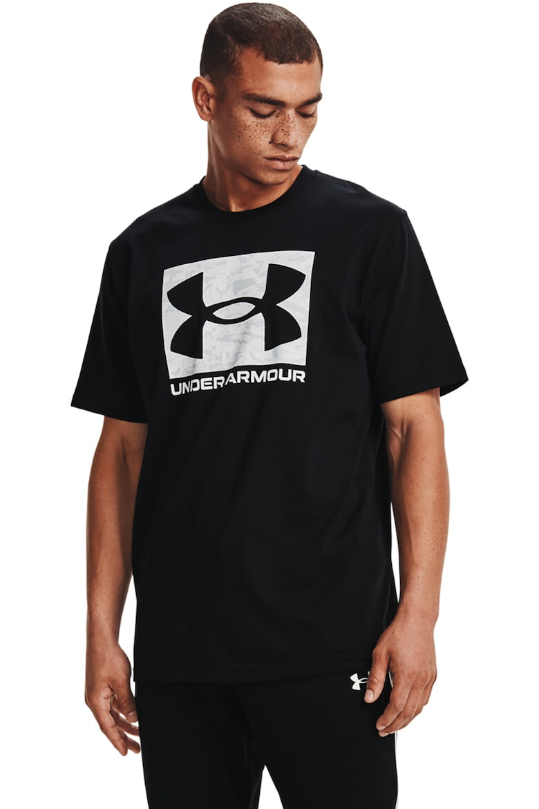 Under Armour Tricou cu imprimeu logo pentru fitness ABC Camo - Pled.ro