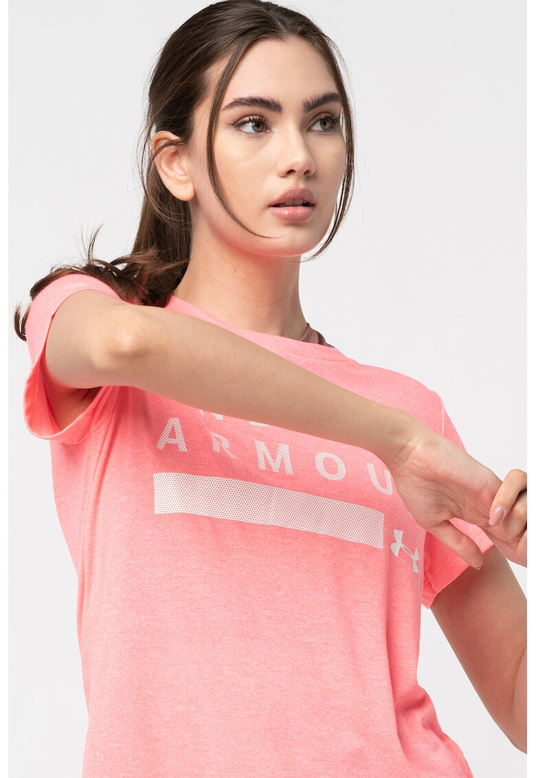 Under Armour Tricou cu imprimeu logo pentru fitness Tborne - Pled.ro