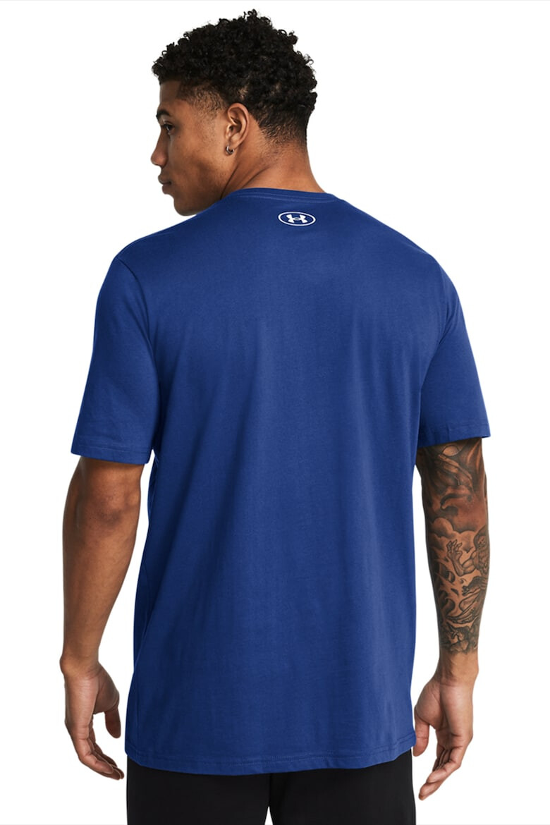 Under Armour Tricou din amestec de bumbac cu imprimeu logo pentru fitness - Pled.ro