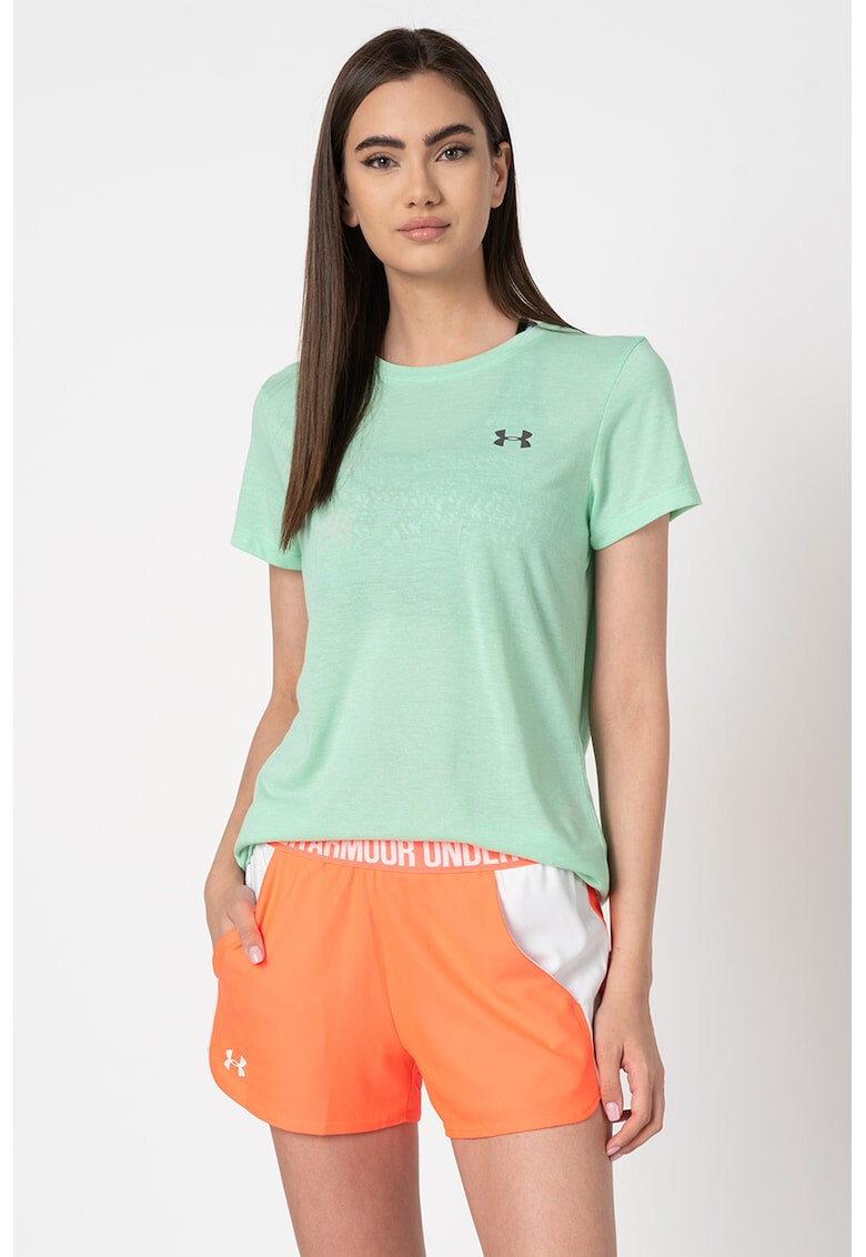 Under Armour Tricou lejer cu logo discret pentru fitness - Pled.ro