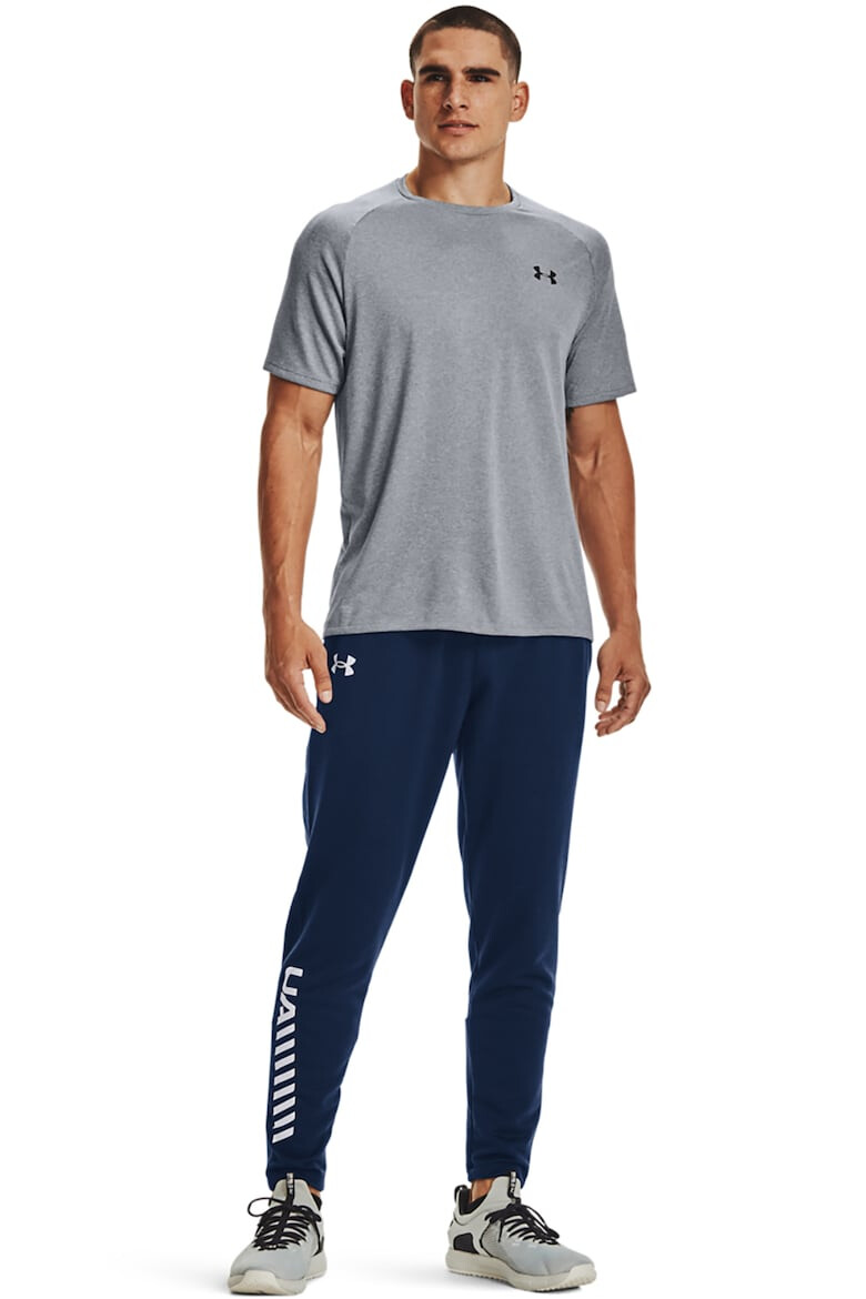 Under Armour, Tricou slim fit cu logo pentru fitness 