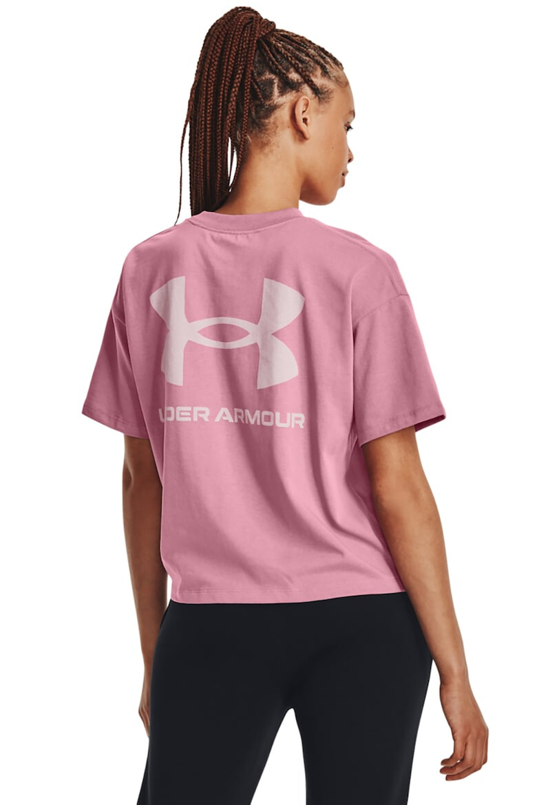 Under Armour Tricou supradimensionat cu logo pentru fitness - Pled.ro